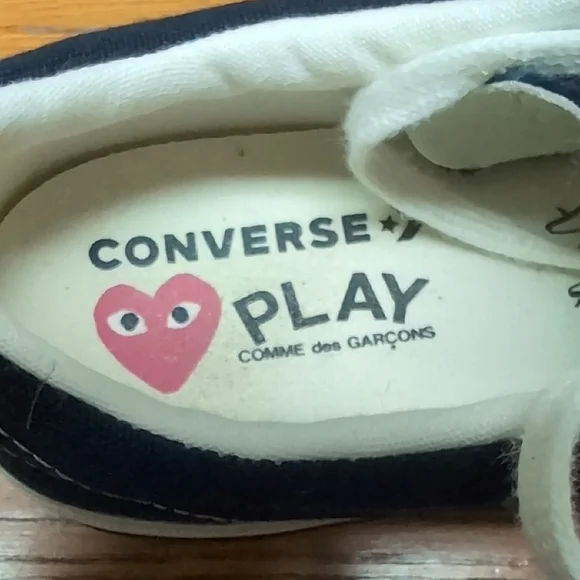 CDG x Converse Black Canvas Sneakers - Picture 3 of 10